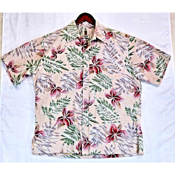 Tori Richard Honolulu Shirt Size Medium Hawaiian ButtonUp Short Sleeve Tropical - Picture 1 of 9